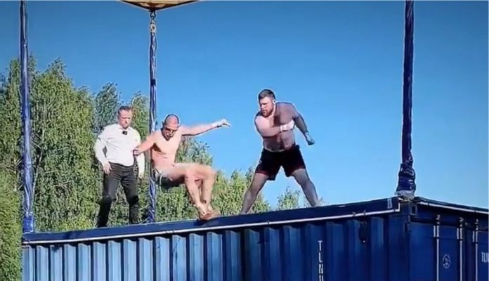 Punch Club raises the stakes with fights taking place on shipping containers suspended over a body of water